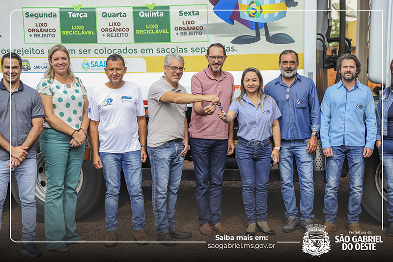 SAAE: SÃ£o Gabriel do Oeste adquire novo caminhÃ£o para coleta de resÃ­duos sÃ³lidos